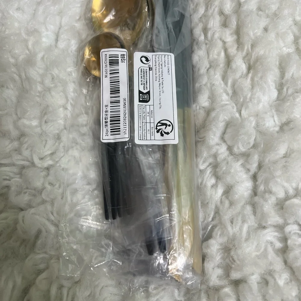 🆕SILVERWARE BUNDLE GOLD/BLACK 24 PIECE SET - Picture 6 of 9